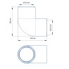 Coude 90° de 1" - Raccord F/F