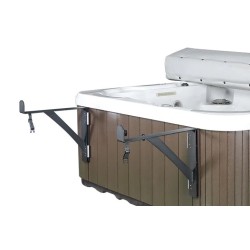 Bras de maintien pour couverture de spa enroulante avec fixation sur panneau