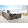Bras de maintien pour couverture de spa enroulante avec fixation sur panneau