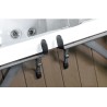 Bras de maintien pour couverture de spa enroulante avec fixation sur panneau