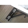 Bras de maintien pour couverture de spa enroulante avec fixation sur panneau