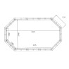 Liner 70/100 Longitudinal angle 135° 680 x 370 x 126 cm cote intérieur Waterclip | Avospas