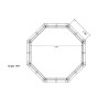 Liner 70/100 Octogonal angle 135° Ø400 x 126 cm cote intérieur - Piscine CLEOFAS Waterclip | Avospas