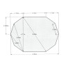 Liner 70/100 longitudinal angle 144° 644 x 477 x 144 cm cote intérieur Waterclip | Avospas