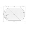 Liner 70/100 longitudinal angle 144° 799 x 477 x 144 cm cote intérieur Waterclip | Avospas