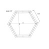 Liner 70/100 Hexagonal angle 120° 310 x 54 cm cote intérieur Waterclip | Avospas