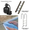 Pack Piscine Bois EMEO 541x350 + PAC Waterclip + Bâche Offerte !