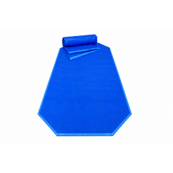 Couverture à bulle été bleue piscine octogonale allongé EMEO 541 X 350 cm- SWIMWOOD | Avospas