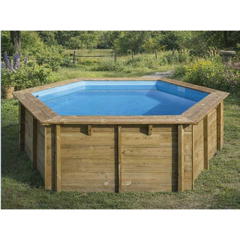 Pack Piscine Bois Hexagonale EWEN + Robot Laisy | Avospas